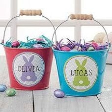 Personalized Easter Pots with Chocolate Eggs